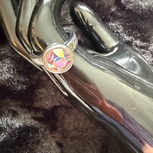 Touchstone Crystal by Swarovski Aurora Borealis size 6 Ring